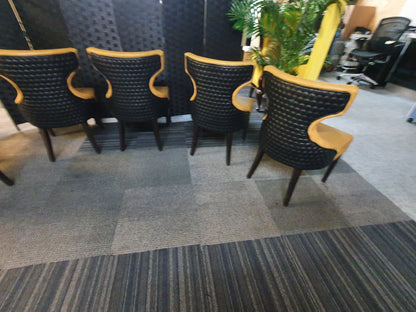 Yellow Upholstered Lounge Chair