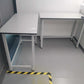 School Freestanding white Lab Furniture Table Modular Laboratory Benches 150cm x 75cm