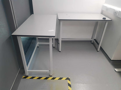 School Freestanding white Lab Furniture Table Modular Laboratory Benches 150cm x 75cm