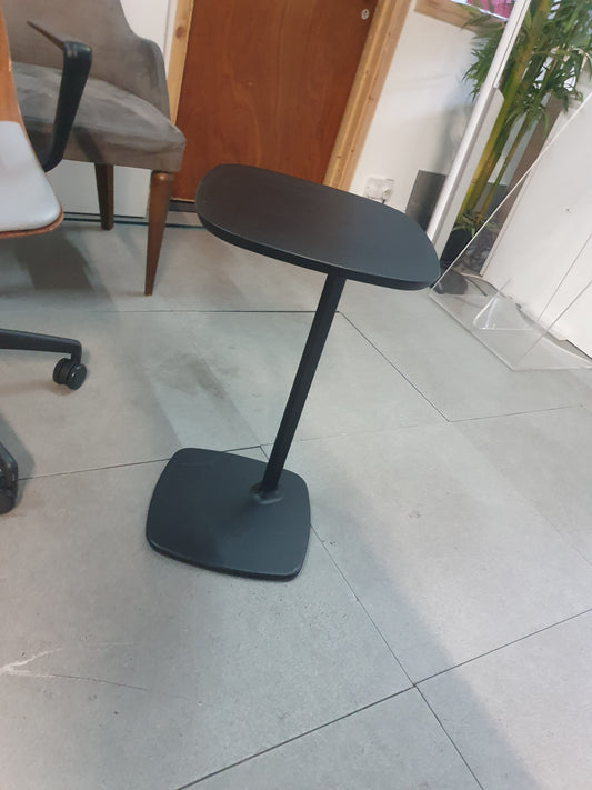 Used  coffee side Allermuir Black plecktrum metal table taller