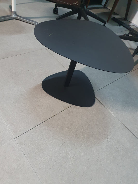 Used  coffee side Allermuir Black plecktrum metal table