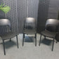 Preowned Chair Black  Plastic Back Adult Dining Meeting Training Stacking