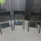Preowned Chair Black  Plastic Back Adult Dining Meeting Training Stacking