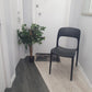 Preowned Chair Black  Plastic Back Adult Dining Meeting Training Stacking