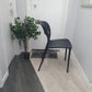 Preowned Chair Black  Plastic Back Adult Dining Meeting Training Stacking