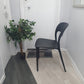 Preowned Chair Black  Plastic Back Adult Dining Meeting Training Stacking