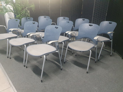Herman Miller Caper light grey stacking meeting office desk conference boardroom chair