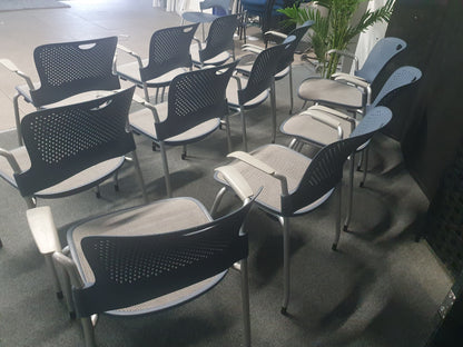 Herman Miller Caper light grey stacking meeting office desk conference boardroom chair
