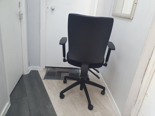 Used Office Navy Adjustable wheeled chair