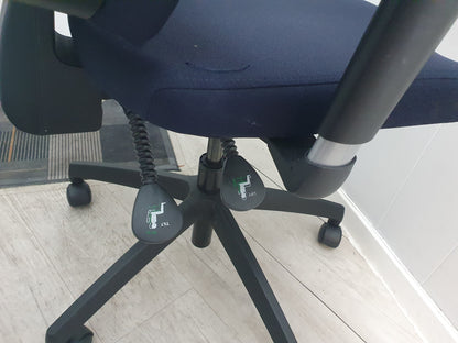 Used Office Navy Adjustable wheeled chair