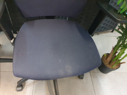 Used Office Navy Adjustable wheeled chair
