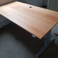 Used Dark beech electric sit stand office desk, height adjustable  160cm x 80cm