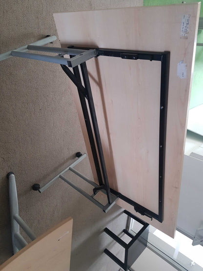 Used Beech Finish Folding Office Table - Computer Workstation Table, 160cm x 80cm