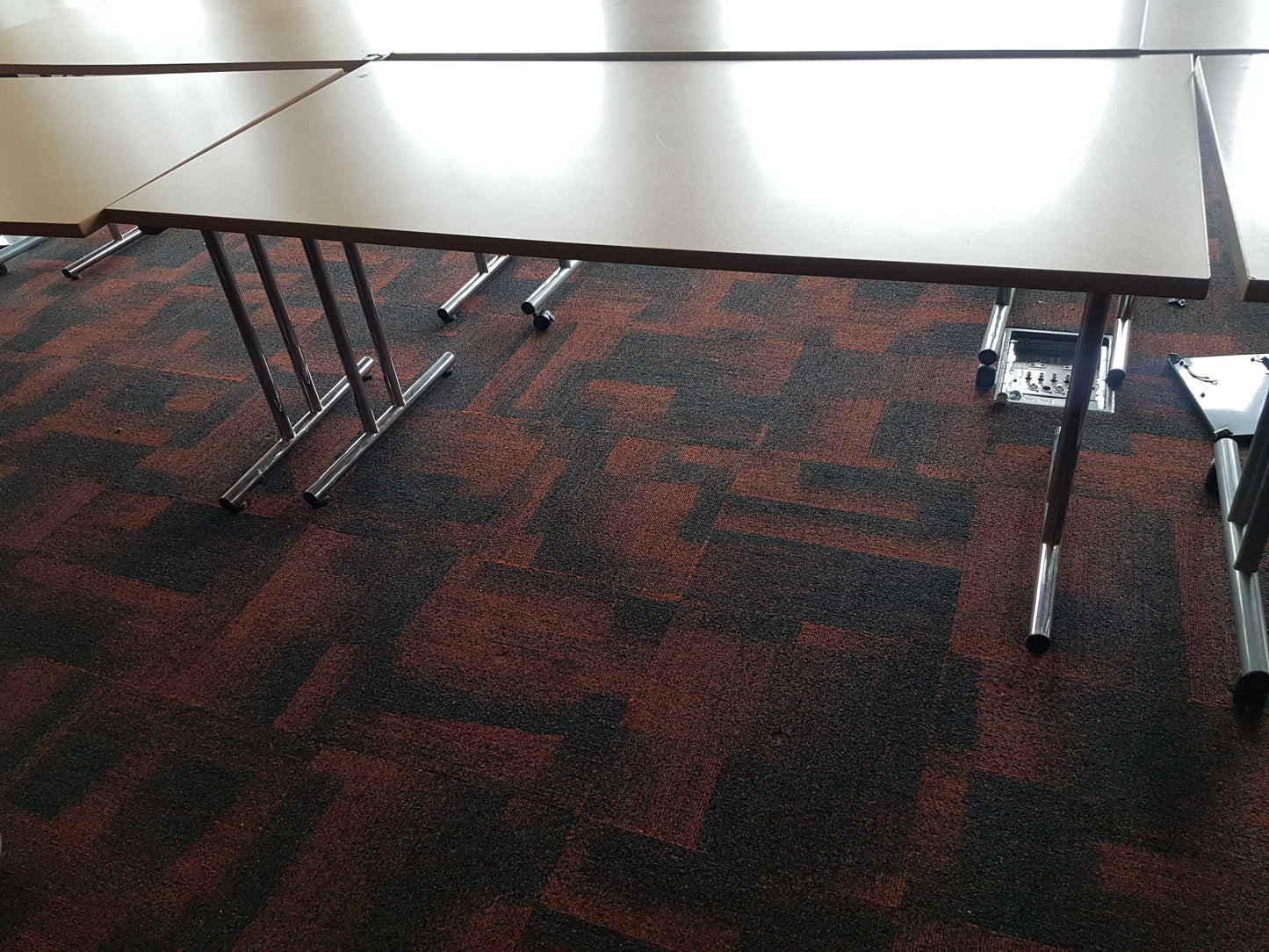 Used Beech Finish Folding Office Table - Computer Workstation Table, 160cm x 80cm