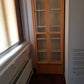 Glass Cabinet Display Case, Wood finish Tall Bookshelf H=210cm W=76cm D=29cm, 27cm