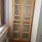 Glass Cabinet Display Case, Wood finish Tall Bookshelf H=210cm W=76cm D=29cm, 27cm