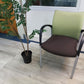 Used Senator Meeting Chair  Fabric Green Black Stackable