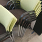 Used Senator Meeting Chair  Fabric Green Black Stackable