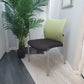 Used Senator Meeting Chair  Fabric Green Black Stackable