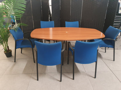 Used Boardroom Office Table wood finish 180cm w x 101cm d x 73cm