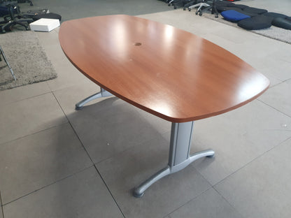 Used Boardroom Office Table wood finish 180cm w x 101cm d x 73cm