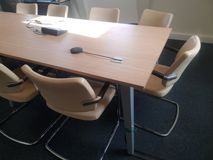 Used Boardroom table  Wood finish 300cm x 120cm cable management