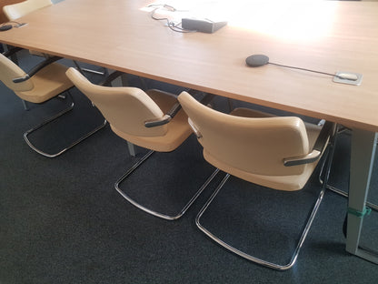 Used Boardroom table  Wood finish 300cm x 120cm cable management