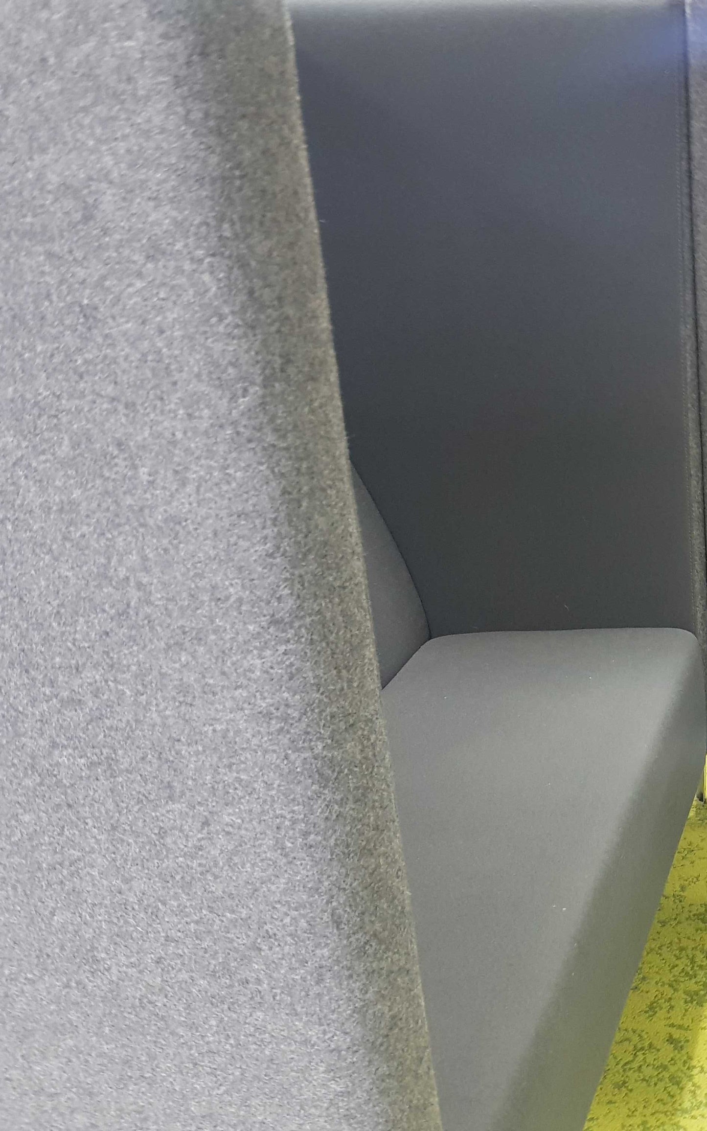 Used High back Sofa Seating Moduar Booth Grey H 150cm x W 140cm x D 84cm