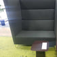 Used High back Sofa Seating Moduar Booth Grey H 150cm x W 140cm x D 84cm