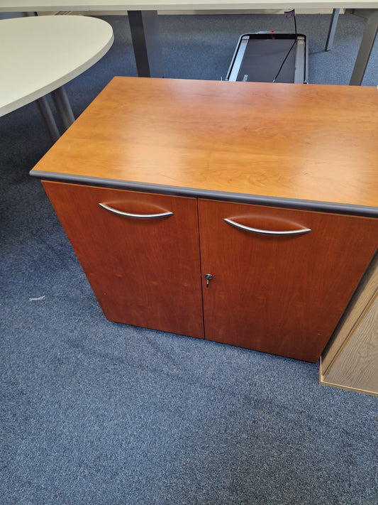 Used Credenza Sideboard Veneer Boardroom office storage H74cm W 80cm D 53.5