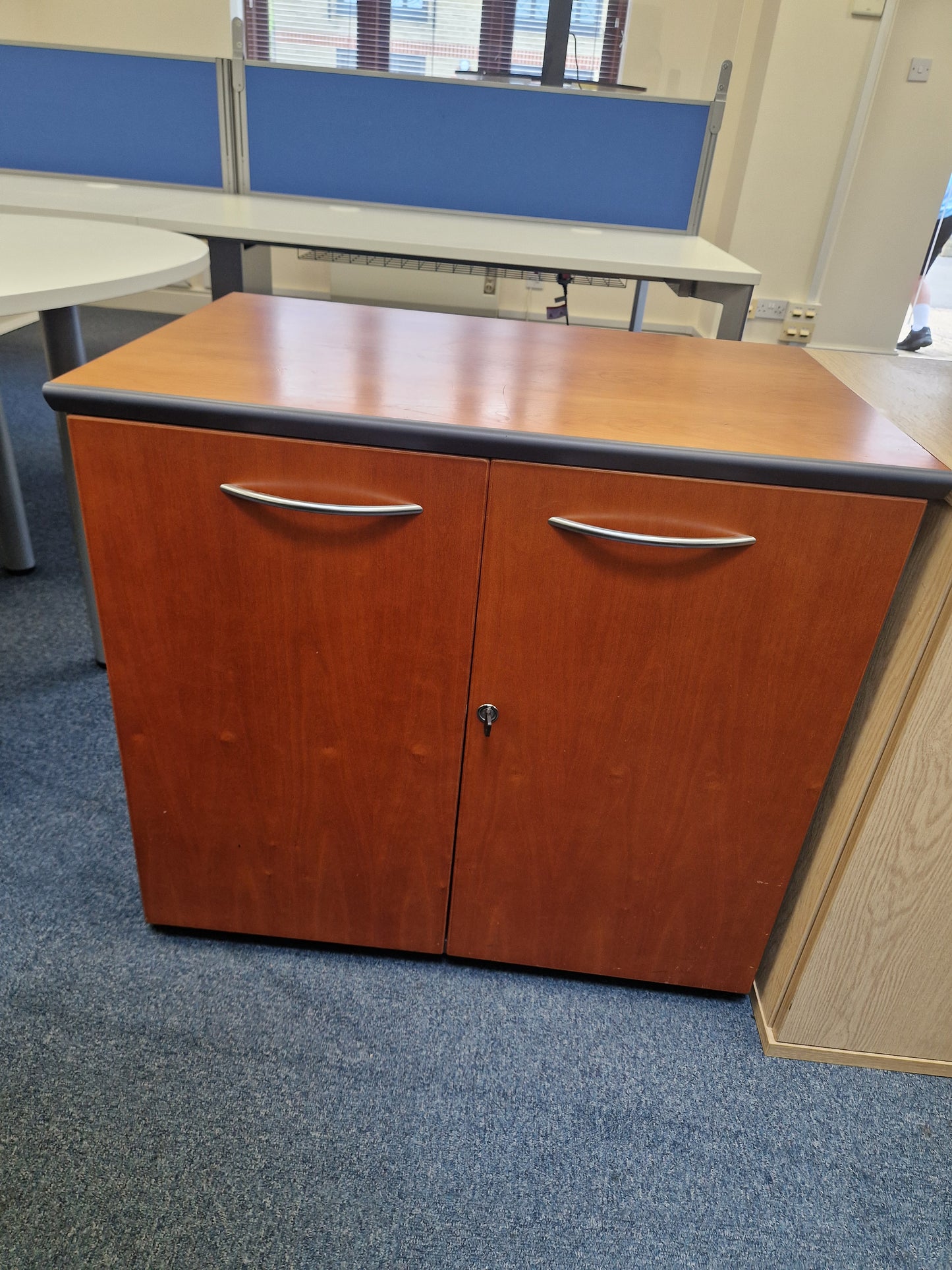 Used Credenza Sideboard Veneer Boardroom office storage H74cm W 80cm D 53.5