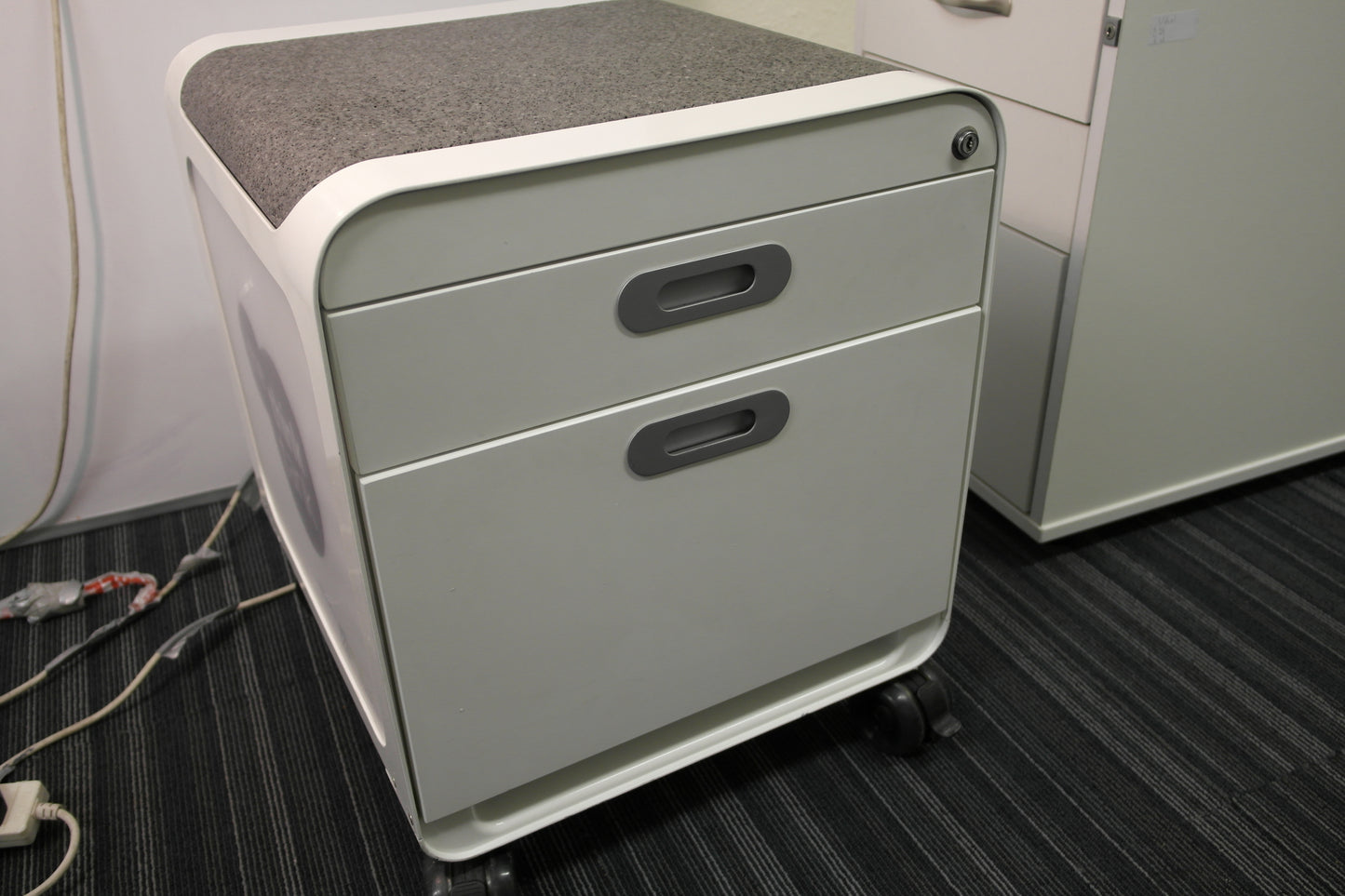 Under desk pedestal, drawers with integrated seat pad W 48cm  x D 50cm x H 58cm