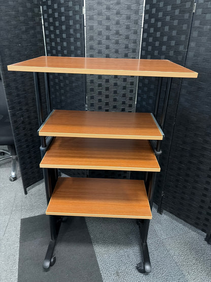 Used desk mobile  with a melamine laminate top and a steel frame h 123cm x d 50 x w 75cm