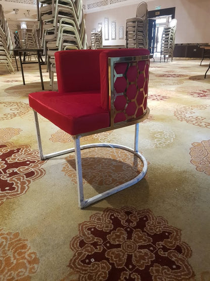 Secondhand Hotel/Dining Tub Chair - Velvet with honeycomb detailing