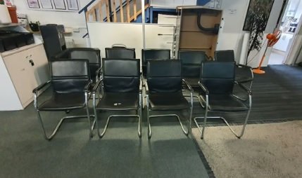 Used office meeting conference boardroom chairs. Quite worn but functional