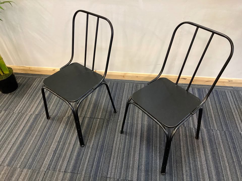 Used Nordal Denmark Garden/Dining/Bistro chair - Metal Black or Grey