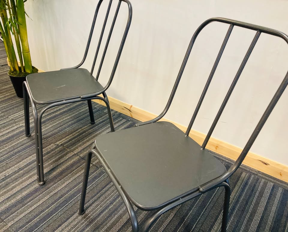Used Nordal Denmark Garden/Dining/Bistro chair - Metal Black or Grey