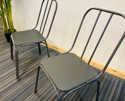 Used Nordal Denmark Garden/Dining/Bistro chair - Metal Black or Grey