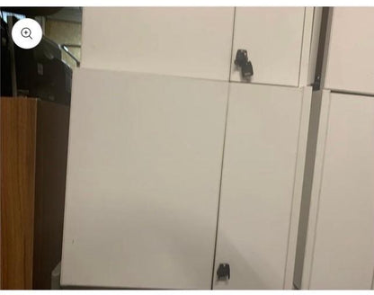 Used White 2 drawer pedestal  H50cm W43cm D59.5cm