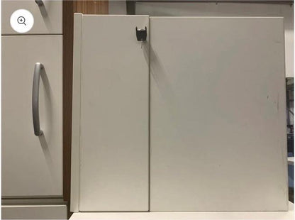 Used White 2 drawer pedestal  H50cm W43cm D59.5cm
