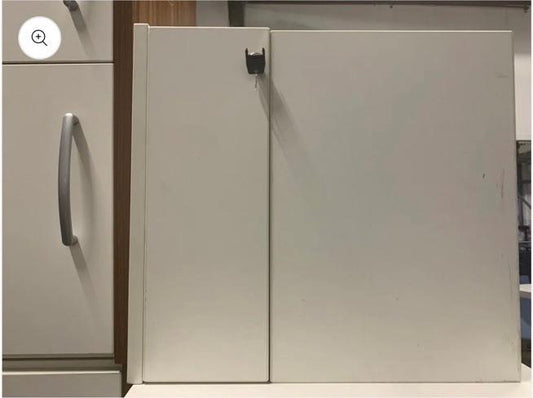 Used White 2 office drawer pedestal  H50cm W43cm D59.5cm