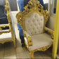 X1 Royal Luxury gold colour throne chair for weddings and banqueting events
