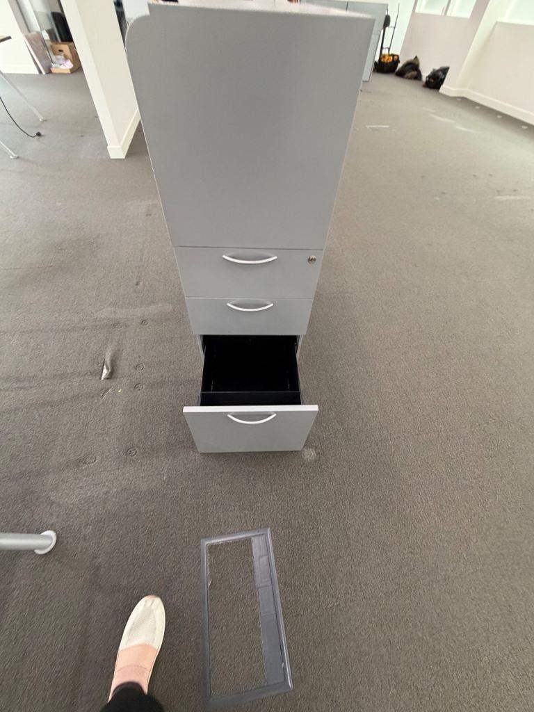 Used Mobile Grey combination pedestal and roller cabinet
