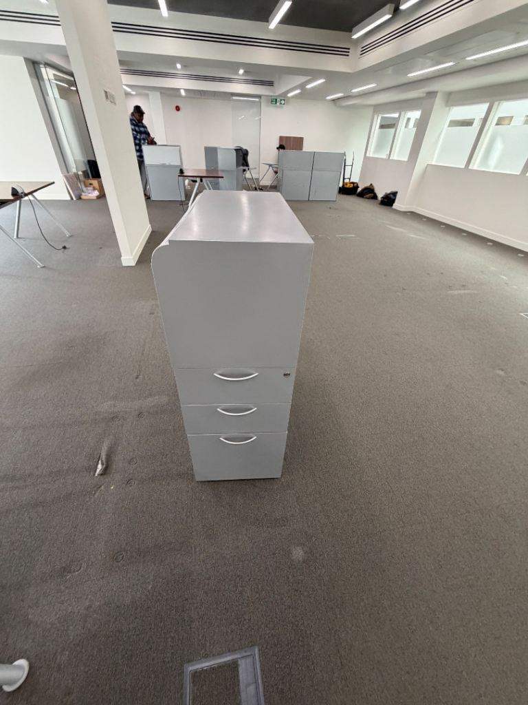 Used Mobile Grey combination pedestal and roller cabinet