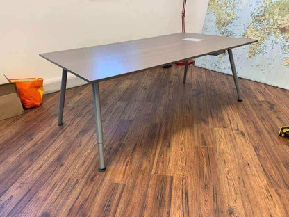 Used office Ikea bekant boardroom conference table and chairs 196cm x 110cm.  £299
