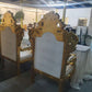 X1 Royal Luxury gold colour throne chair for weddings and banqueting events