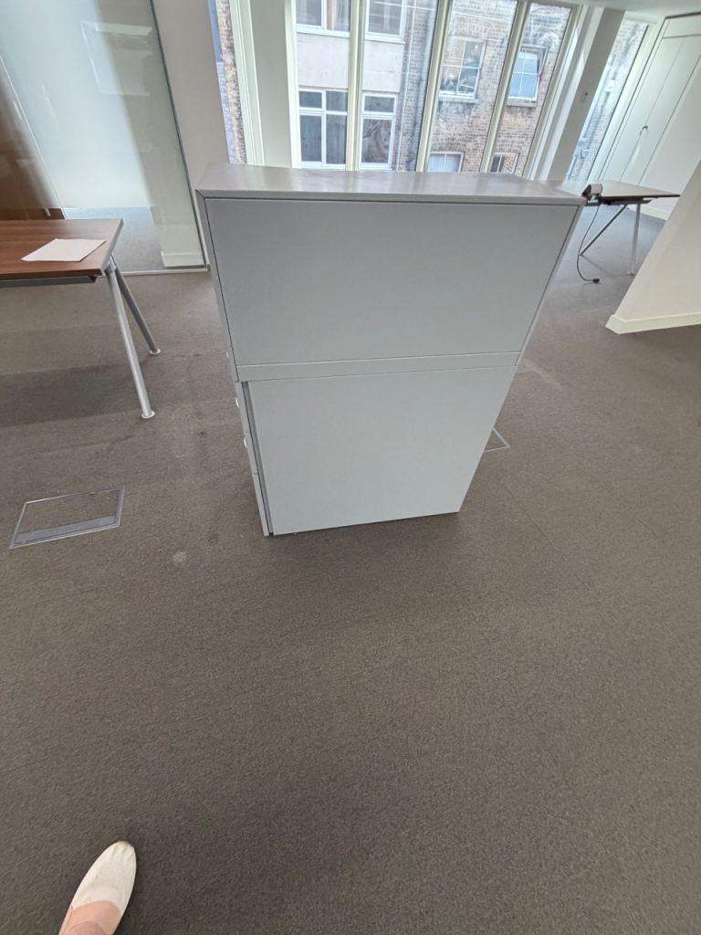 Used Mobile Grey combination pedestal and roller cabinet