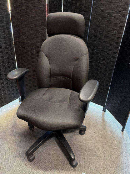 Secondhand Executive ergonomic high back office chair Black Adjustable