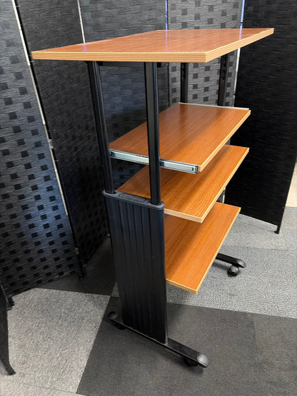 Used desk mobile  with a melamine laminate top and a steel frame h 123cm x d 50 x w 75cm