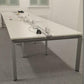 White 10-seater Office Hot desk Solution - 500cm x 110cm